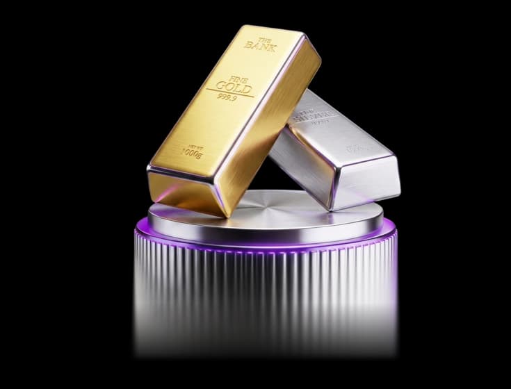 Gold and silver bullion bars